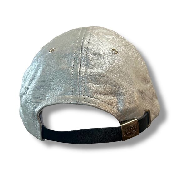 Harley Davidson Silver Leather Baseball Hat Embroidered Ladies - Picture 5 of 8